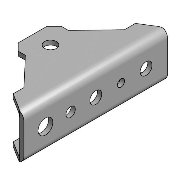 Slanted prop | galvanized | Adjusting range 412 cm - 623 cm